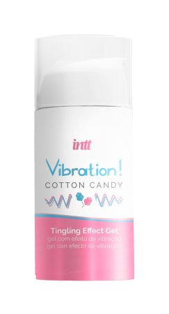 Intt Vibration COTTON CANDY Airless Bottle + Box - vágyfokozó gél (15 ml)