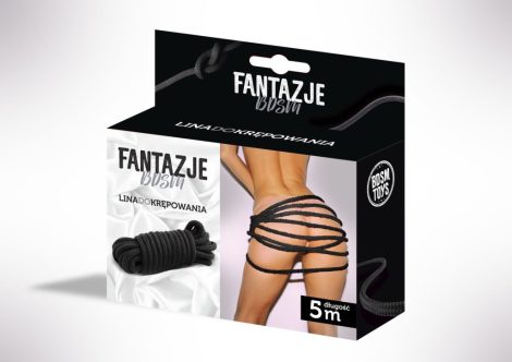 Bossoftoys - Fantazje - Fekete bondage kötél (5m)