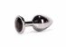 X-MEN Secret Shine Metal Butt Plug Black M - Fém anál plug - M - 8,2cm (Ezüst-Fekete)