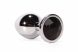 X-MEN Secret Shine Metal Butt Plug Black M - Fém anál plug - M - 8,2cm (Ezüst-Fekete)