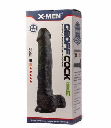 X-MEN Geoff 11,9 inch dildó (fekete)