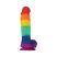 Colours Pride Edition 5 inch Dildo Rainbow - Szilikon letapasztható - herés - élethű dildó - 17,5 cm (Színes - szivárvány színű)