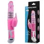Fascination Bunny Vibrator Pink 4 - G-pontos forgófejes csiklókaros nyuszis vibrátor - 27,5 cm - Sex Fashion