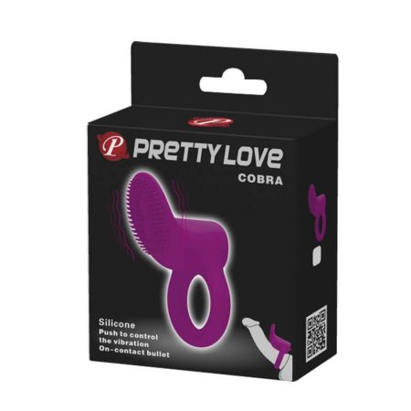 PRETTY LOVE - COBRA VIBRÁCIÓS PÉNISZGYŰRŰ (LILA)