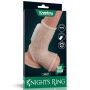 Vibrating Drip Knights Ring with Scrotum Sleeve - vibrációs péniszgyűrű (fehér) - Sex Fashion
