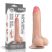 Lovetoy Sliding-Skin - kétrétegű tapadótalpas dildó - 18cm (natúr)