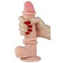   Lovetoy Sliding-Skin - kétrétegű tapadótalpas dildó - 21cm (natúr)