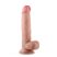 Lovetoy Sliding-Skin - kétrétegű tapadótalpas dildó - 21cm (natúr)