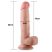 Lovetoy Sliding-Skin - kétrétegű tapadótalpas dildó - 21cm (natúr)