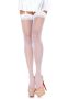   Leg Avenue 721001WSL SHEER STOCKING O/S WHT - Szexi harisnya és combfix (fehér)