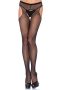   Leg Avenue 721402Q FISHNET SUSPANDER PANTYHOSE PLUS SI BLK - Szexi harisnya (Fekete)