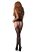 Leg Avenue Jacquard Net Bodystocking Black O/S - Szexi cicaruha (Fekete)