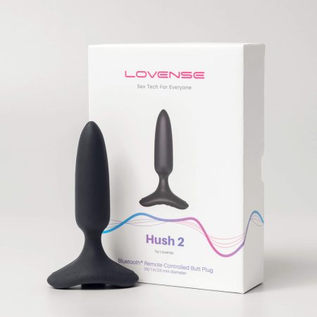 LOVENSE Hush 2 XS - akkus kis anál vibrátor (25mm) - fekete