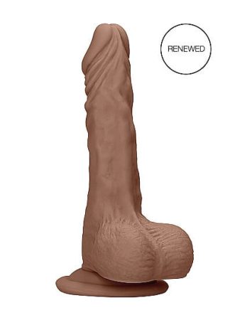 RealRock Dong 7 - élethű, herés dildó (17cm) - sötét natúr