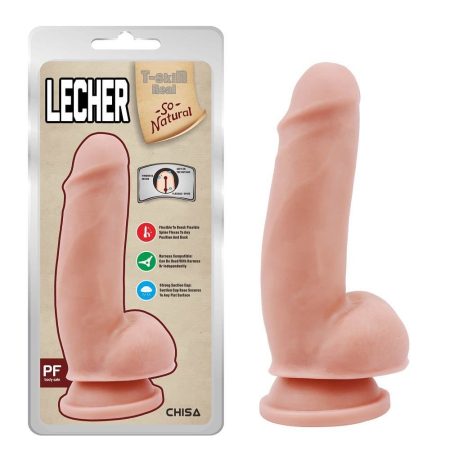 T-Skin Real - Lecher - Flesh dildó (Bőrszínű)