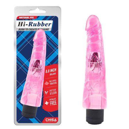 Hi-Rubber 8.8" - rózsaszín vibrátor