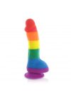 Pride Dildo herékkel - tapadókoronggal