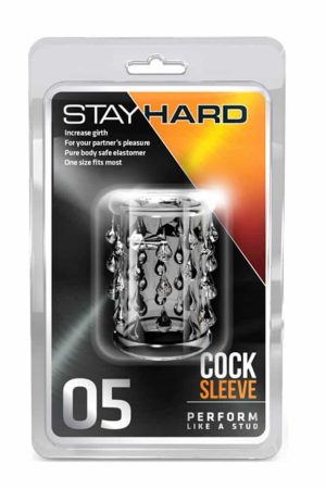 Stay Hard Cock Sleeve 05 - Rücskös Péniszmandzsetta (Áttetsző)