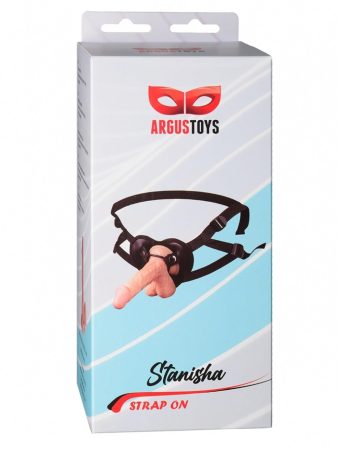 Argus Toys Felcsatolható dildó - 18,5cm x 3,6cm (Bőrszínű-Fekete)