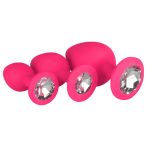 Easytoys Diamond - anál plug szett (pink)